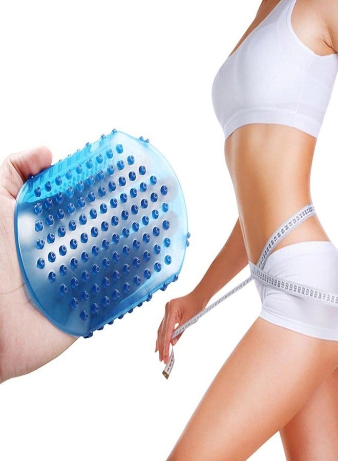 Healifty 2 Pcs Double Sided Brush Silicon Body Scrubbers Bath Scrubbing Gloves Silicone Scrubbers Exfoliating Scrub Practical Massage Spa Gloves PVC Household Shampoo Brush - Image 2