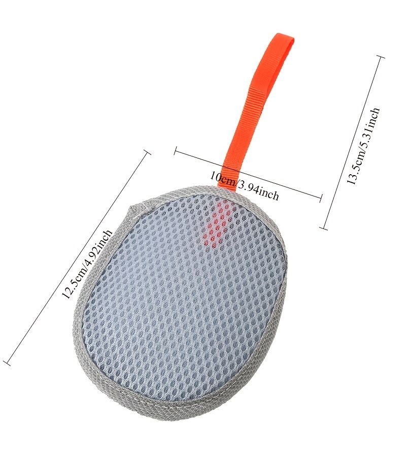 4pcs Double Sided Soap Bag With Bath Foam Net Soft Sponge For Home Use - Image 3