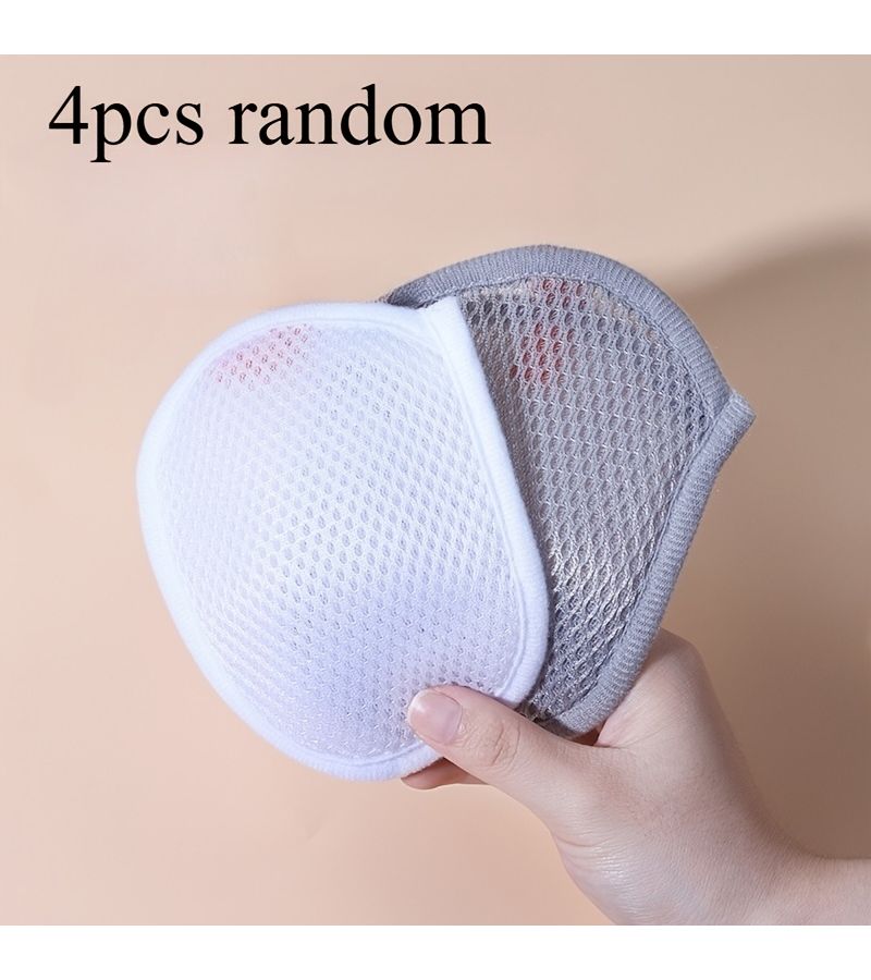 4pcs Double Sided Soap Bag With Bath Foam Net Soft Sponge For Home Use - Image 1