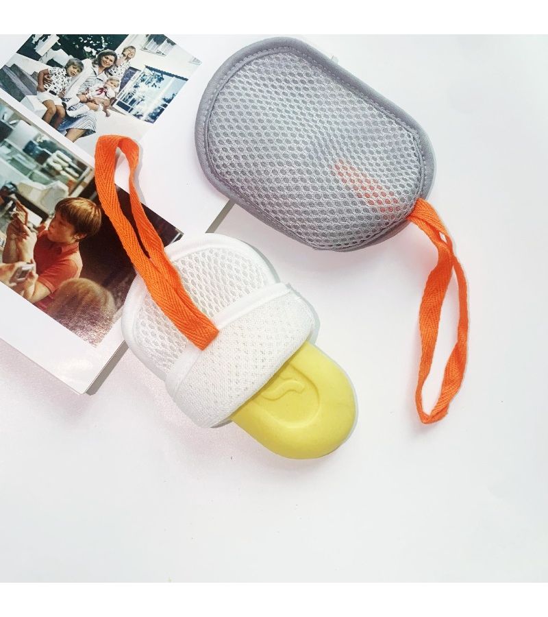 4pcs Double Sided Soap Bag With Bath Foam Net Soft Sponge For Home Use - Image 5