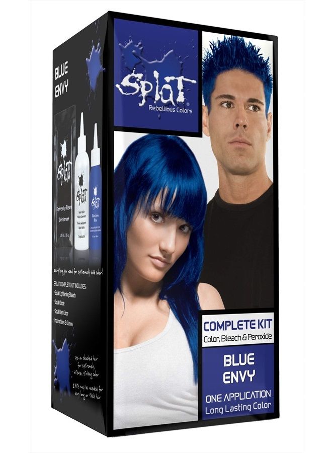 SPLAT Semi-Permanent Hair Dye Kit (Blue Envy) - Image 1