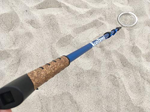 Sand Dipper Full Size Beach Scoop Shovel Sifter Tool for Beachcombing Adjustable Sea Glass Shell Shark Tooth Sifter for the Beach Can Be Used as a Walking or Hiking Stick Too 6Basket blue - Image 1
