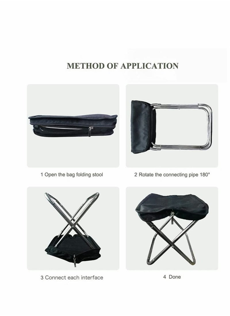 Excefore - Portable Self-packaging Stool Chair, Compact Small Ultralight Folding Backpacking Collapsible Chair in a Bag for Outdoor Fishing Picnic Travel Garden Beach BBQ Hiking and Camping - Image 1