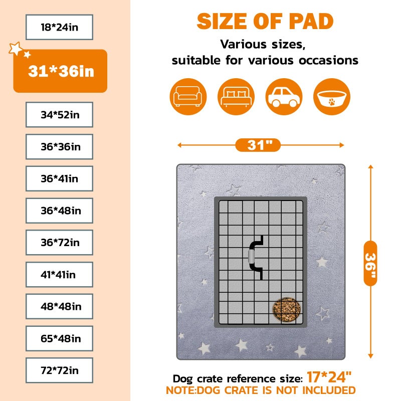 LOOBANI Washable Pee Pads for Dogs, 2 Pack 31 x 36 in Reusable Pee Pads for Dog Mat Puppy Mats Training Non Slip Whelping Mat for Dog Playpen, Crate, Car, Grey - Image 5