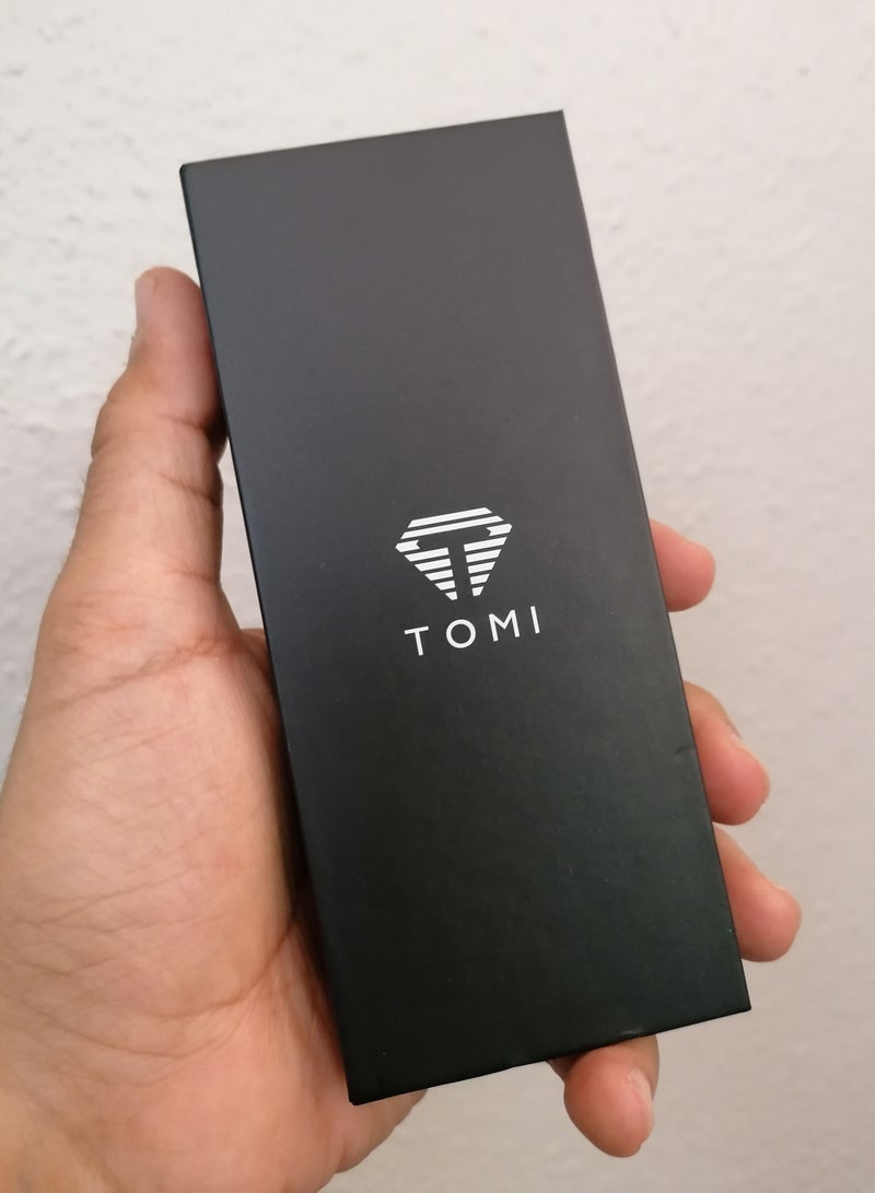 TOMI elegant dark brown leather strap analog watch for men and women, watch face size 42 MM - Image 5