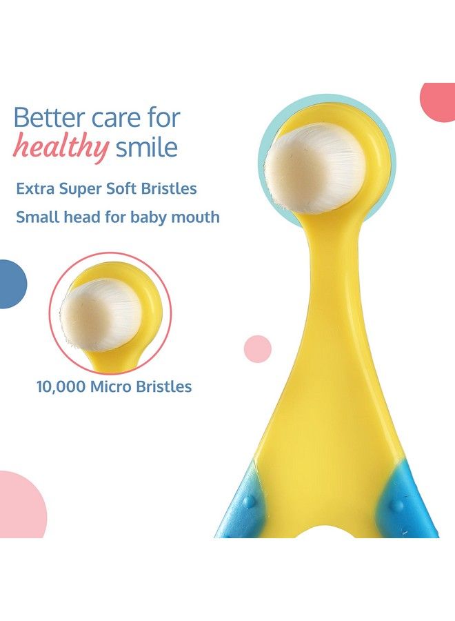 Luvlap فرشاة أسنان فائقة النعومة للأطفال، فرشاة أسنان فائقة النعومة للأطفال ذات كثافة عالية، أكثر من 10000 شعيرة فريدة من نوعها للعناية المثالية بلثة الطفل، خالية من مادة BPA، 3M+، متعددة الألوان (ألوان متنوعة، قد تختلف الألوان) - Image 4
