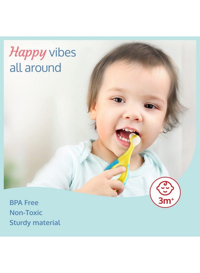 Luvlap فرشاة أسنان فائقة النعومة للأطفال، فرشاة أسنان فائقة النعومة للأطفال ذات كثافة عالية، أكثر من 10000 شعيرة فريدة من نوعها للعناية المثالية بلثة الطفل، خالية من مادة BPA، 3M+، متعددة الألوان (ألوان متنوعة، قد تختلف الألوان) - Image 5