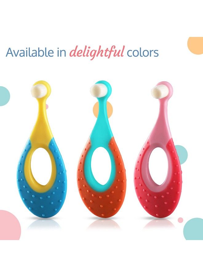 Luvlap فرشاة أسنان فائقة النعومة للأطفال، فرشاة أسنان فائقة النعومة للأطفال ذات كثافة عالية، أكثر من 10000 شعيرة فريدة من نوعها للعناية المثالية بلثة الطفل، خالية من مادة BPA، 3M+، متعددة الألوان (ألوان متنوعة، قد تختلف الألوان) - Image 3