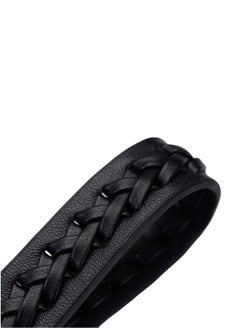 Generic Leather Logo Keychain for Mercedes-Benz Car and Metal Chain Keyring - Black  - Image 3