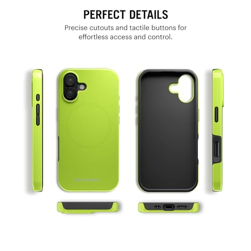 DailyObjects Enamel Bumper MagSafe Case for iPhone 17 Compatible with Mag-Safe Wireless Charging | Lime Hybrid Magnetic Back Cover - Image 5