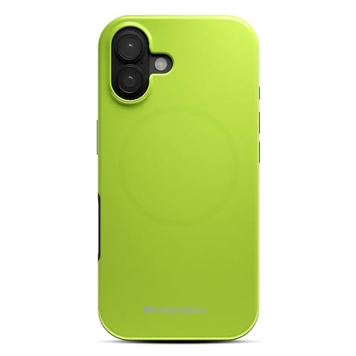 DailyObjects Enamel Bumper MagSafe Case for iPhone 17 Compatible with Mag-Safe Wireless Charging | Lime Hybrid Magnetic Back Cover - Image 1