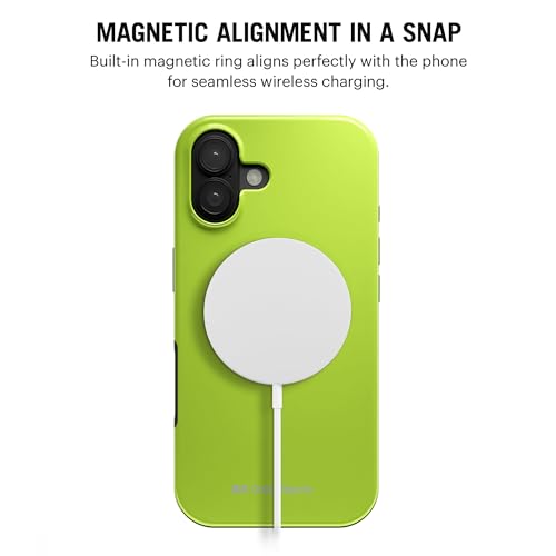 DailyObjects Enamel Bumper MagSafe Case for iPhone 17 Compatible with Mag-Safe Wireless Charging | Lime Hybrid Magnetic Back Cover - Image 2