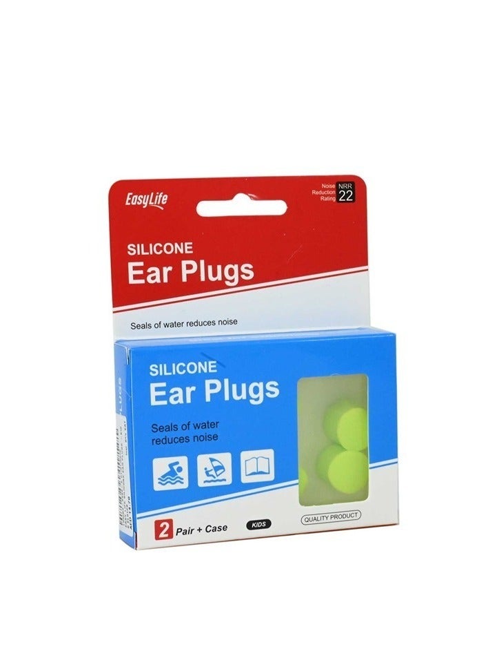 إيزي لايف سدادات أذن من السيليكون لتقليل الضوضاء وإغلاق الماء للأطفال