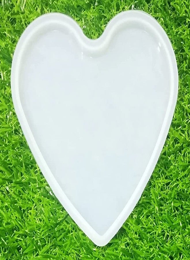 خرز وحرف يدوية: قالب سيليكون على شكل قلب لقواعد الأكواب لأعمال الراتنج الفنية، ومشاريع الحرف اليدوية (عبوة من (6 بوصة، 1)