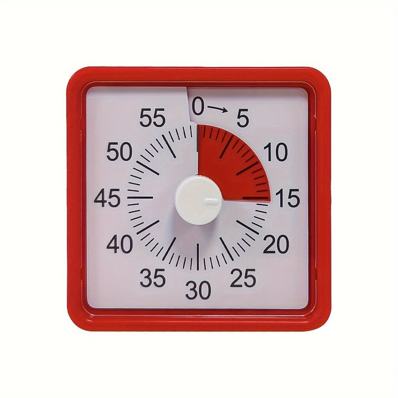 Red Silent Movement 60 Minute Timer Visible Countdown Timer for Children Adults Office Meetings Exams Kitchen Use - Image 2