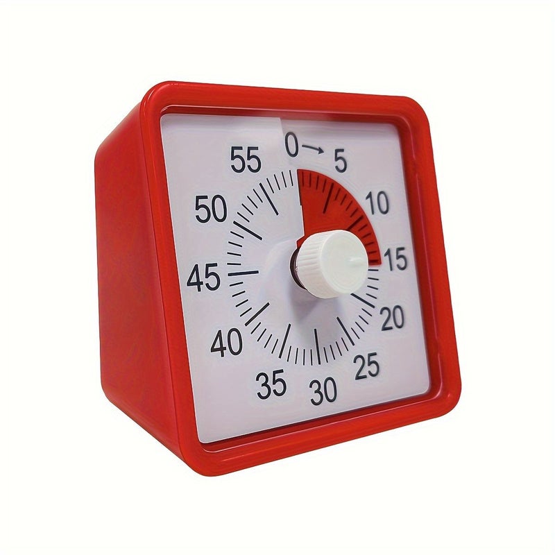 Red Silent Movement 60 Minute Timer Visible Countdown Timer for Children Adults Office Meetings Exams Kitchen Use - Image 3