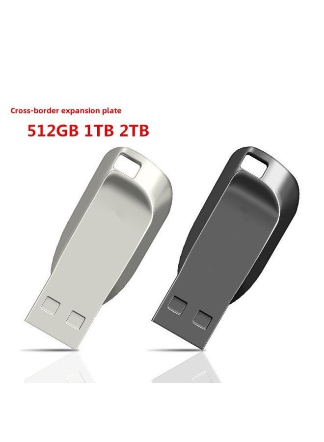 Whistle Metal Waterproof USB Key Chain 8G 16G 32G 64G 512g 2TB 1TB-Color:Silver-Capacity:32G-1TB  - Image 2
