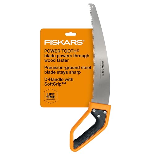 Fiskars Pruning Saw, Gifts for Dad, Tree Cutting Saw with Handle, 15", Black - Image 1