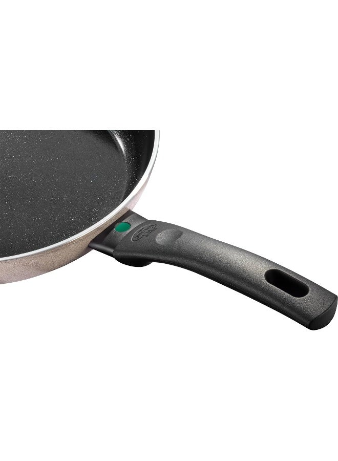 BALLARINI Ledro Frying Pan 24 cm Aluminium Induction Ceramic Non-Stick Coating Thermopoint Made in Italy Beige - Image 2