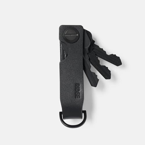 The Ridge Key Organizer - Compact Metallic Key Holder, Minimalist Innovative Keyholder, Smart Keychain Secures 2-6 Keys (Midnight Black) - Image 2