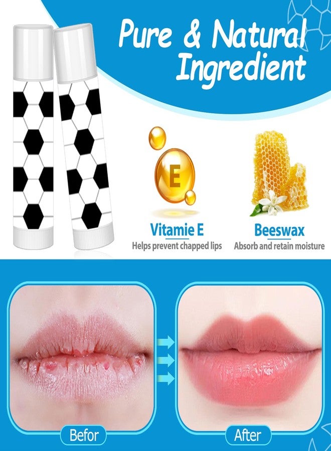 AKAIXI 12 Pack Soccer Lip Balm Bulk, Moisturizing Beeswax Lipstick Vanilla Flavor, Soccer Team Gifts for Fans, Players & Coaches, Goodie Bag Fillers for Sports Theme Party Favors & Game Day - Image 2