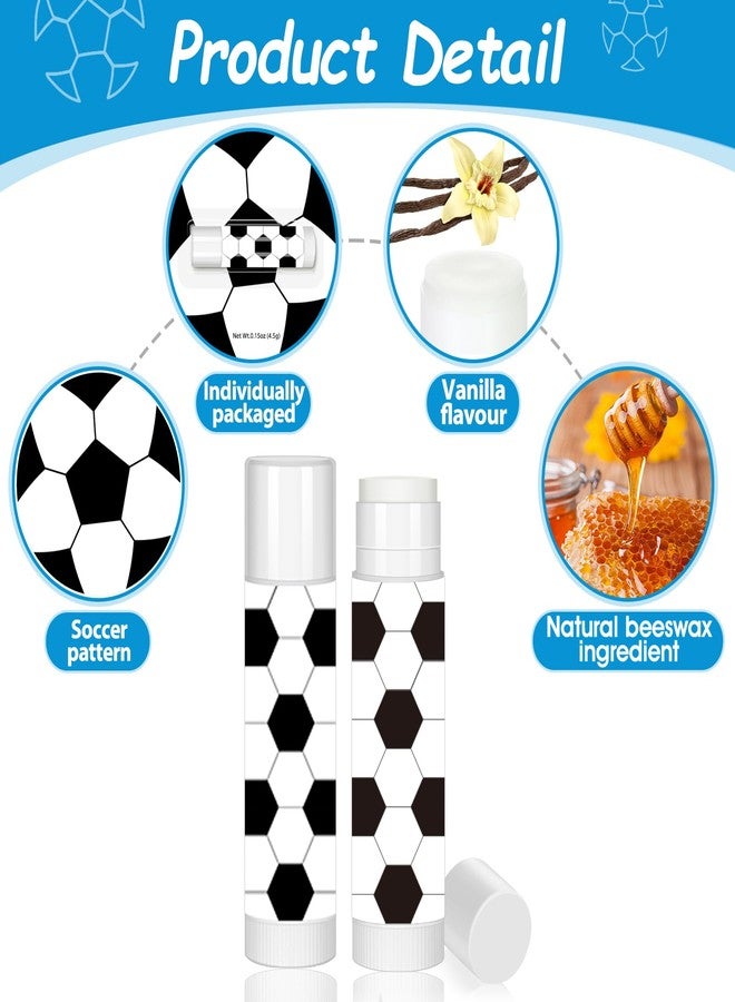 AKAIXI 12 Pack Soccer Lip Balm Bulk, Moisturizing Beeswax Lipstick Vanilla Flavor, Soccer Team Gifts for Fans, Players & Coaches, Goodie Bag Fillers for Sports Theme Party Favors & Game Day - Image 3