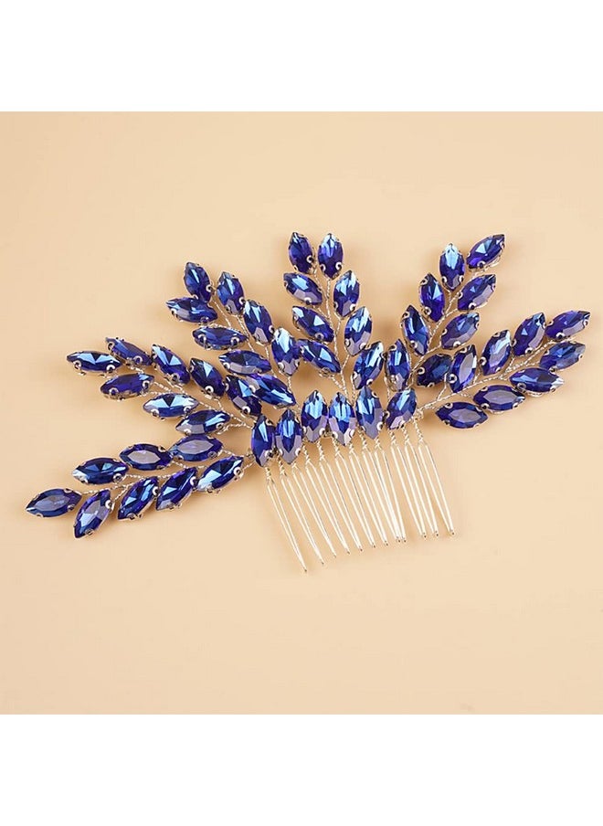 Something Blue Crystal Hair Comb Jewelry For Wedding Brides Bridesmaid Spakly Silver Hair Accessories Women Girls Prom Banquet Event Jewelry (Blue) - pzsku/ZA95385DF7BA0B085283EZ/45/_/1696663948/b7401695-d1af-4c4e-bf4e-1713902e6bbe