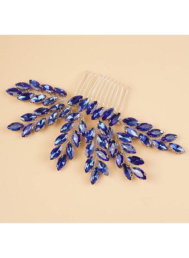 Something Blue Crystal Hair Comb Jewelry For Wedding Brides Bridesmaid Spakly Silver Hair Accessories Women Girls Prom Banquet Event Jewelry (Blue) - pzsku/ZA95385DF7BA0B085283EZ/45/_/1696663949/9872c769-9849-4033-b57b-5aae37c6de4a