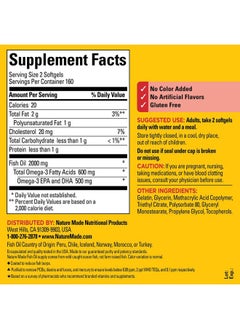 Nature Made Burp Less Fish Oil 1000 mg Softgels, Fish Oil Supplements, Omega 3 Fish Oil for Healthy Heart Support, Omega 3 Supplement with 320 Softgels, 160 Day Supply  - Image 5