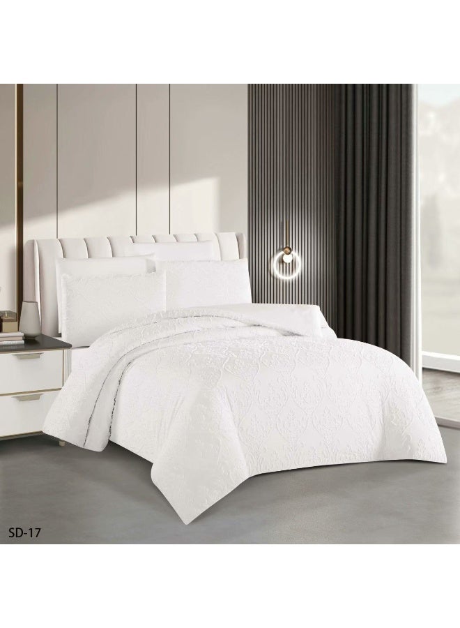Microfiber Embroidered Soft Quality Comforter Bedding set-King Size 6Pcs 1-PC fitted bedsheet 200 * 200cm,1-PCS Comforter 220 * 240 fixed, 4PCS Super Soft Pillowcases