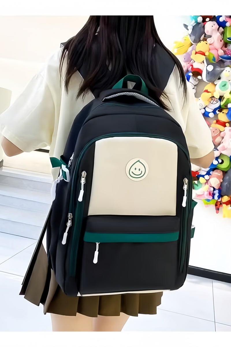 HQ-GAMING 5PCS Backpack Set for Girls, Schoolbag with Cute Bear Accessories - School Bookbag, Shoulder Bag, Handbag, Pen Pouch & Small Bag- Perfect for Student Back to School Supplies (Black)  - Image 3