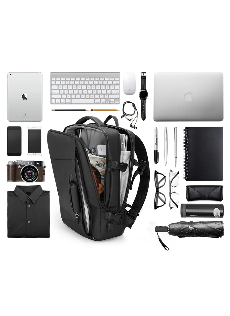 MARK RYDEN MARK RYDEN 9299 Black Casual Laptop Backpack Fits for 17.3 Laptop with USB port