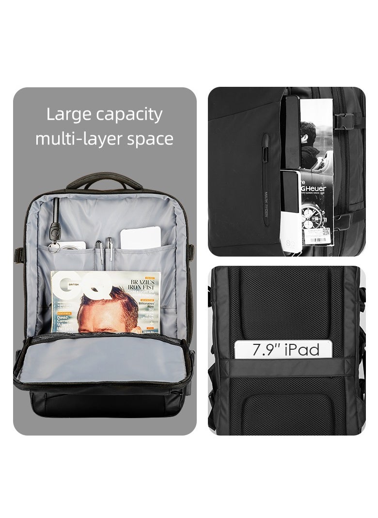 MARK RYDEN - MARK RYDEN 9299 Black Casual Laptop Backpack Fits for 17.3 Laptop with USB port - Image 1