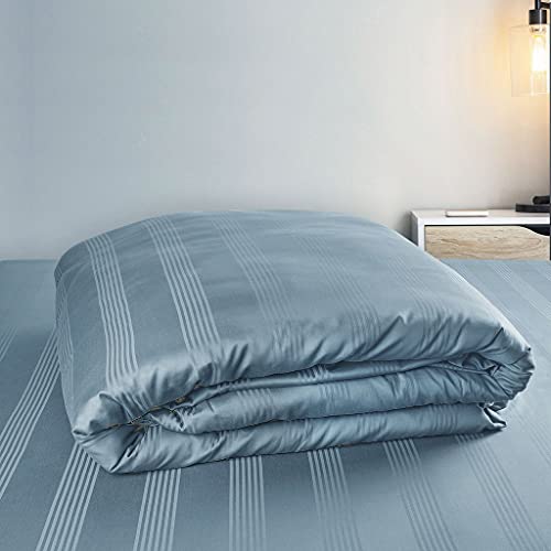 Spread Spain Cotton with Striped Design & 450 Thread Count Single Size Barcode Duvet Cover - Citadel (60x90 inch) - Image 1