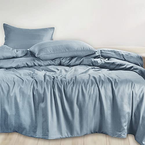 Spread Spain Cotton with Striped Design & 450 Thread Count Single Size Barcode Duvet Cover - Citadel (60x90 inch) - Image 3