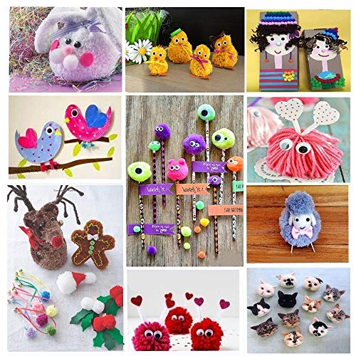 RRigo Pom Pom Maker, 4 Sizes Pompom Maker Tool Set for Fluff Ball Weave DIY Wool Yarn Knitting Craft Project for Kids and Adult +10PS Knitting Stitch Markers+10PS Plastic Needles+1PS Scissors - Image 2
