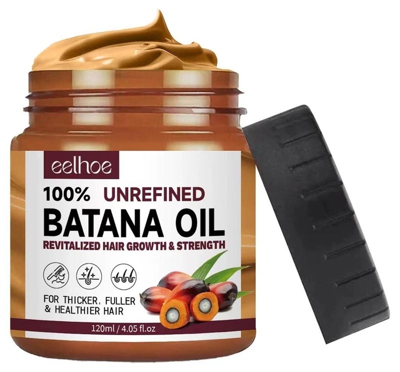 EELHOE Batana Oil for Revitalized Hair Growth & Strength 100% Unrefined Thickens Fuller Healthier Hair, Organic Hair Treatment 120ml/4.05fl.oz - Image 2
