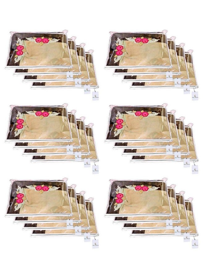 Kuber Industries Single Packing Saree Cover 24 pcs Set (White, Non-Woven) - Image 1