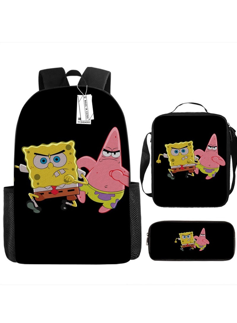 Anime cartoon backpack three-piece set 