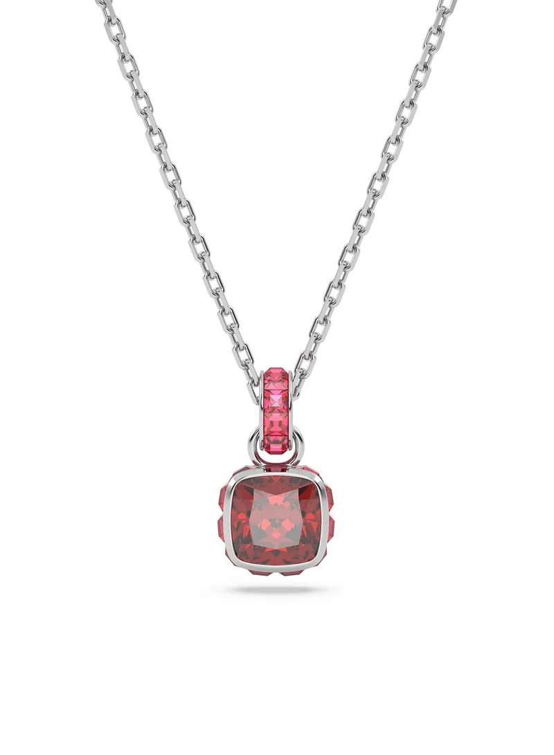 January Birthstone Pendant Rhodium Plated Necklace