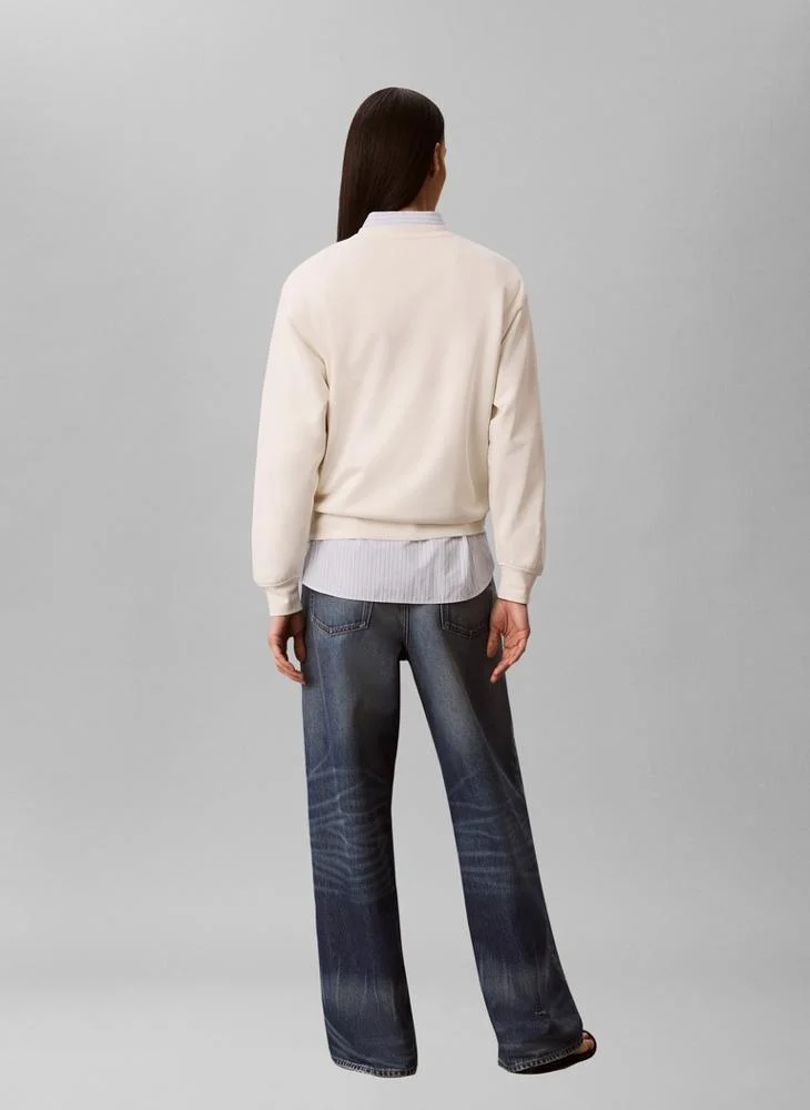 Calvin Klein Jeans Textured Embroidery Terry Jumper