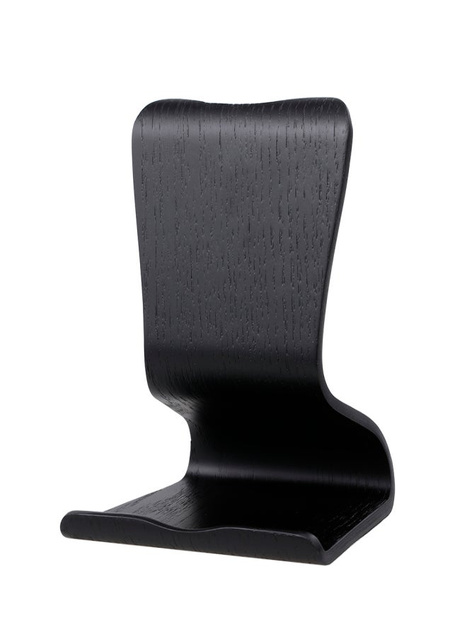 SAMDi Tablet Stand Oak Wooden iPad Holder for iPad Samsung Kindle Upright and Laid Angle Neck-pain Ease (Black) - Image 1