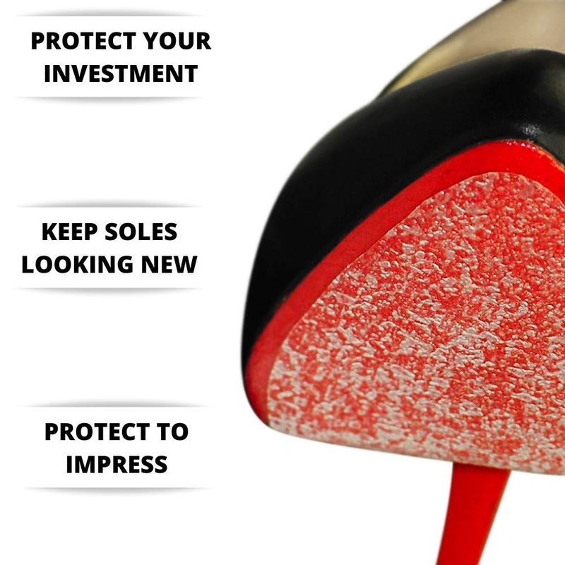 PureGoods 6 Pack- Red Bottom Shoe Protector for Christian Louboutin Red Bottom Sole Protectors - Compatible with All High Heels - 6 Sheets for 3 Pair of Shoes - 5X5 INCH Sheets - Image 2