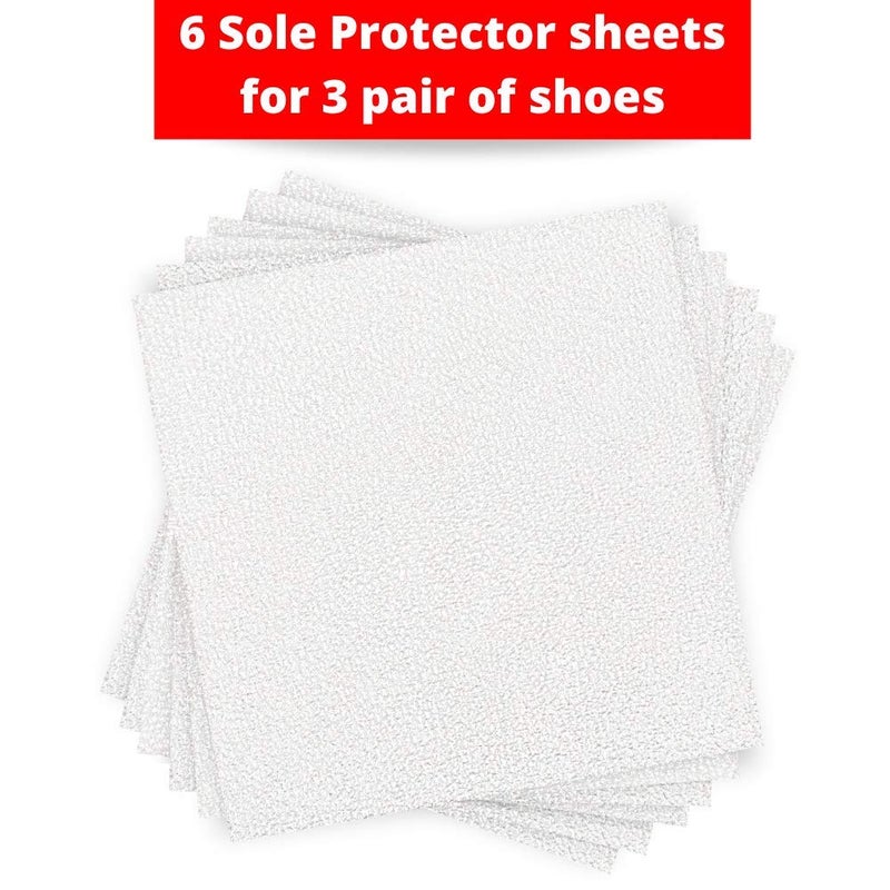 PureGoods 6 Pack- Red Bottom Shoe Protector for Christian Louboutin Red Bottom Sole Protectors - Compatible with All High Heels - 6 Sheets for 3 Pair of Shoes - 5X5 INCH Sheets - Image 3