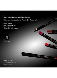 RADIANT PROFESSIONAL MAKE UP / HELLENICA Radiant Professional Waterproof Lip Liner Pencil - Long Lasting Lip Liner Pencil for Defined Lips - Soft & Creamy Lipliner Pencil with Vitamin E - Longwearing Lip liner Pencil 1.20g (11 WINE)  - Image 3