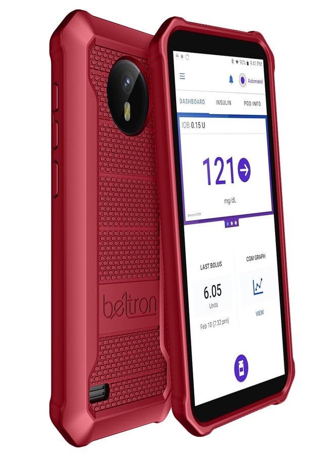 BELTRON Case for Omnipod 5, Slim Protective Grip Case with Reinforced Technology Designed to Protect Omnipod 5 Receiver (Secure Fit) (Red) - Image 1