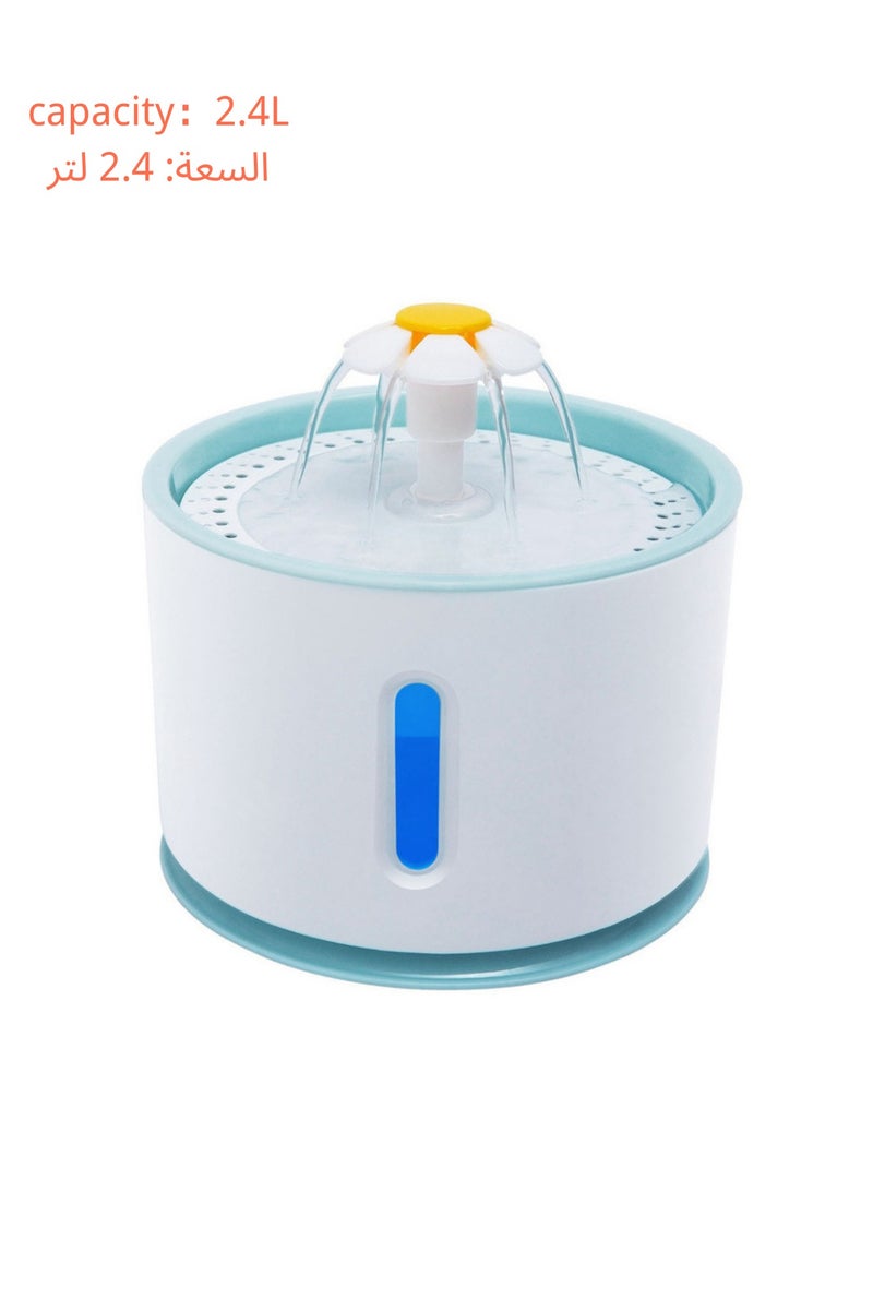 MASINGAA Automatic Pet Water Fountain 2.4L, Quiet Pet Water Fountain for Cats and Dogs with Water Gauge, Healthy Hydration Fresh Cat Fountain Water - Image 2