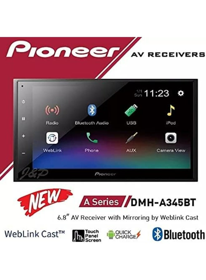 بايونير شاشة Pioneer DMH-A345BT شاشة تعمل باللمس مخرج فيديو رابط ويب بث الشاشة - Image 4