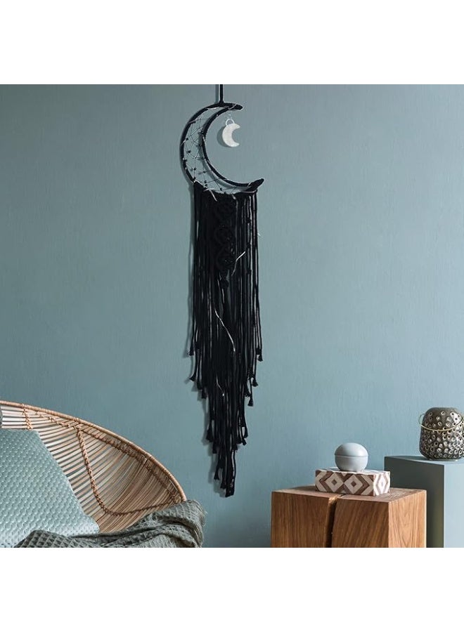 انتيكيانو بساط مكرمية كبير للتعليق على الحائط مصنوع يدويًا من اننتيكانو على الطراز البوهيمي - Image 4