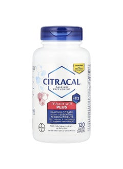 CITRACAL Citracal, Calcium Supplement + D3, Maximum Plus, 120 Coated Caplets  - Image 1